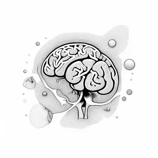 A Fairy Brain Is Floating With Plants Growing