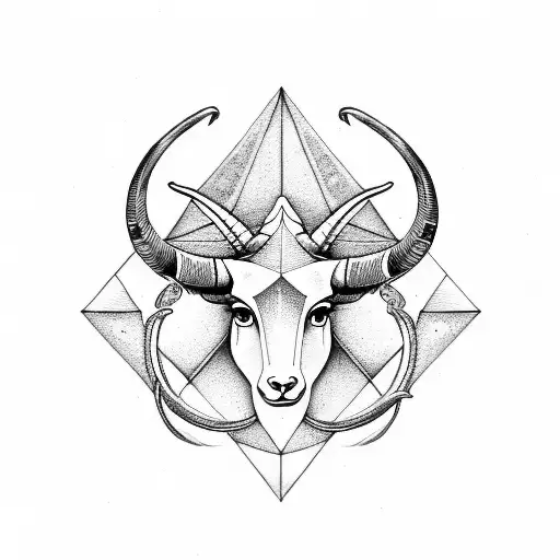 Capricorn Horns And Star Sign