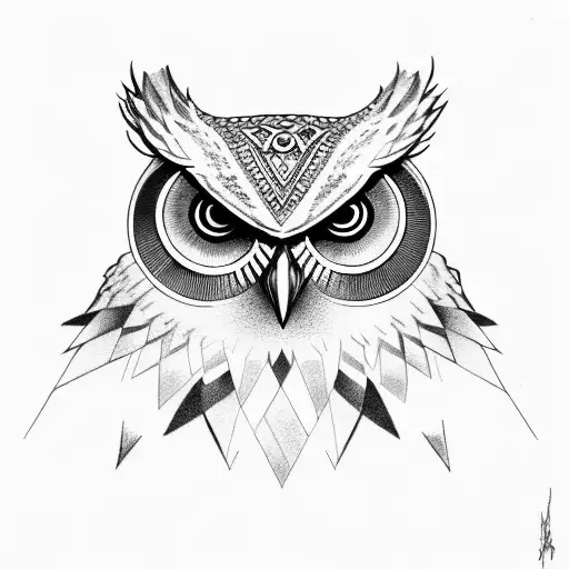 Owl With Triskelion