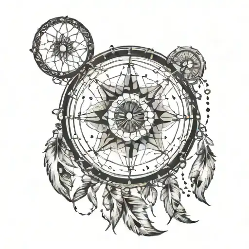 Dream Catcher With Navigation Compass