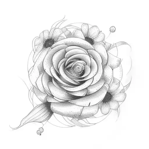 Flowers Woven Around A Ring