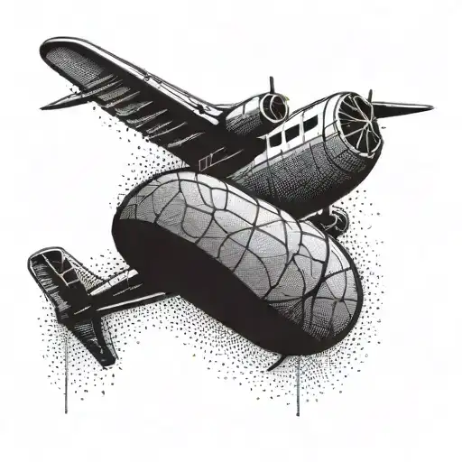 An Airplane Shaped Like A Basketball Flying In The Sky