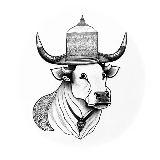 Bull With Bob Hat