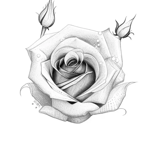 A Rose With Writing Going Across Saying 'Alberta's Chica'