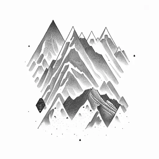 A Coffee Bean Morphing Into A Mountain Peak