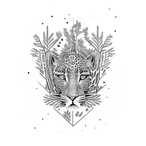 A Pink Leopard Print Tent In A Forest Of Books