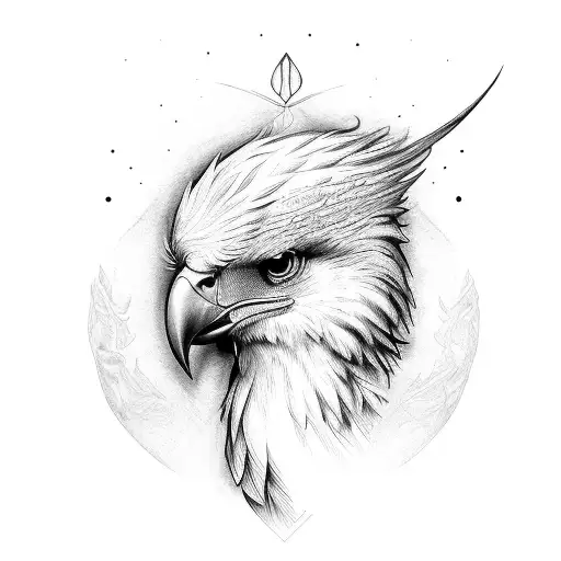 Line Arround The Forearms And Eagel In It