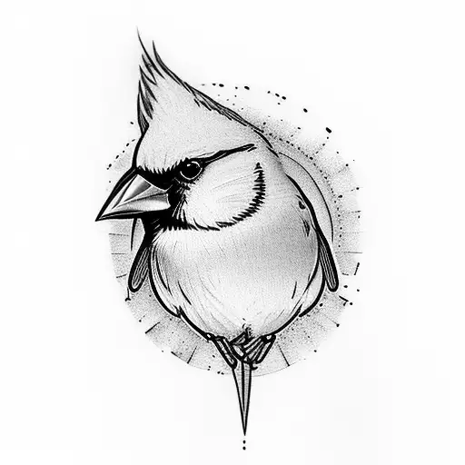 Cardinals With Mountain