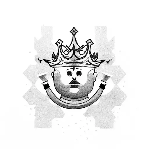 3 Vertical Bars That Are Made Of Coffeebeans And A Crown On Top Of Them