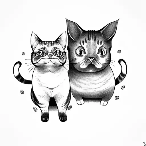 Cat And A Pig Hugging