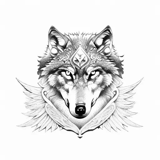 Wolf With Sword And Wings