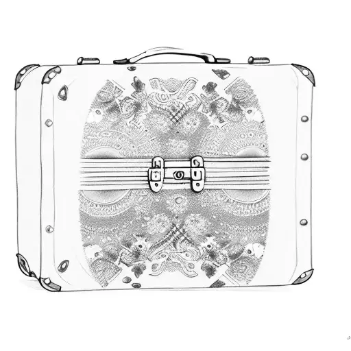 A Vintage Suitcase With Travel Stickers