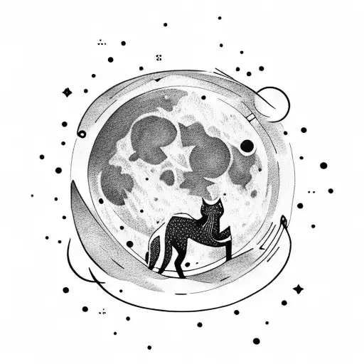 Moon With Constellations