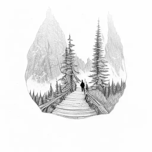 A Hiking Boot Stepping Onto A Trail With A Breathtaking View Of A Waterfall