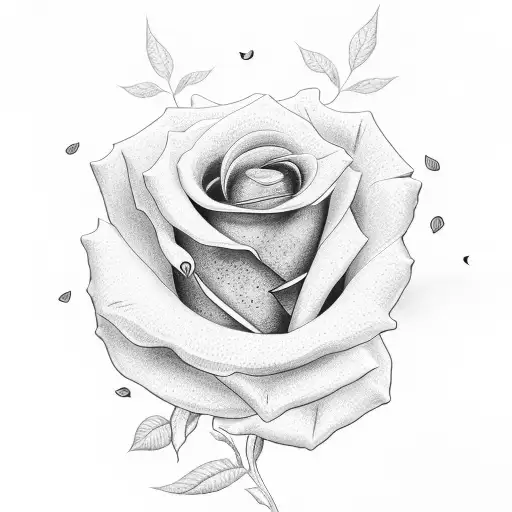 Rose Blooming Out Of A Martini Glass