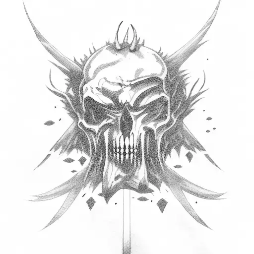 A Haunting Scene Of A Demon Slayer Surrounded By A Murder Of Crows