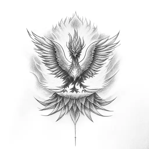 A Phoenix Rising From A Book With Wings Made Of Equations