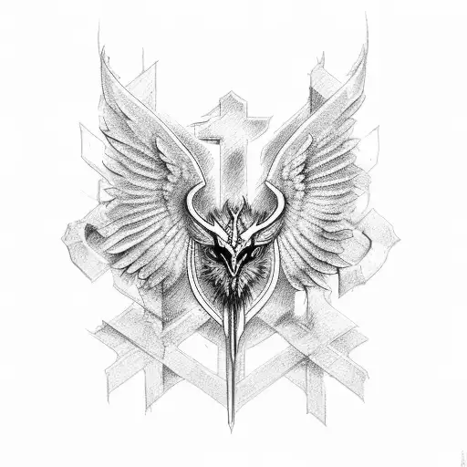 Christian Cross And Fenix