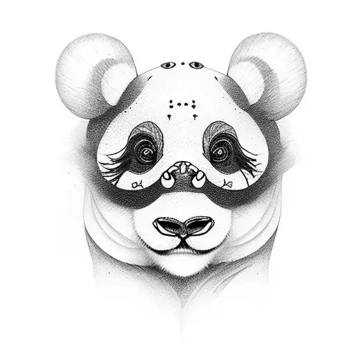 Heart Moustash Motherhood Cherry Panda