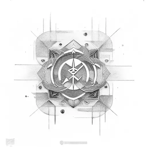 Abstract Design Incorporating The Aa Logo