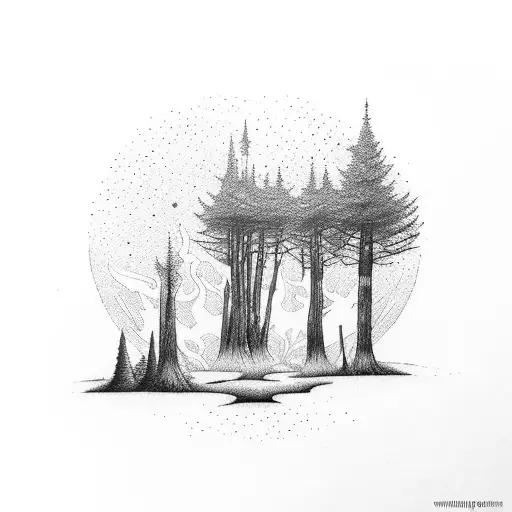 Peaceful Forest Trail With A Rising Sun