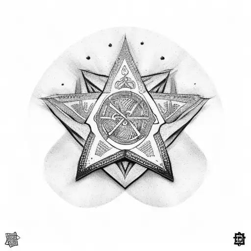 Jewish Star With Crown For Chest