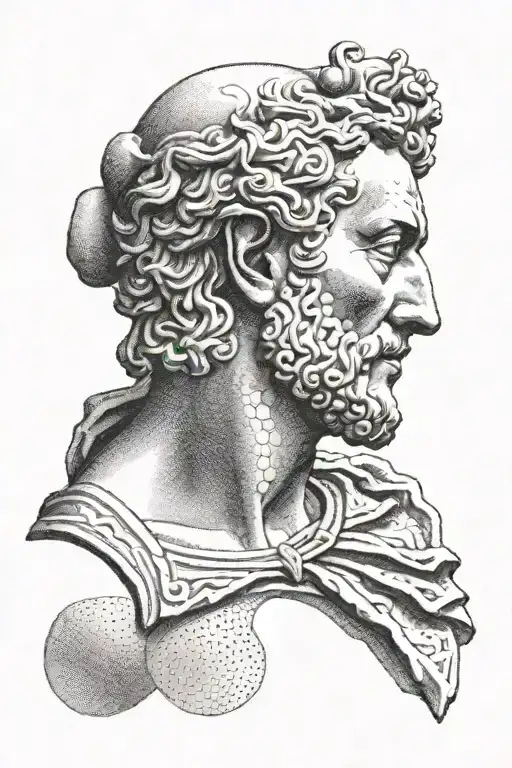 Roman Bust And Uraeus