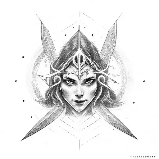 A Celestial Being Wielding A Sword Of Lightning