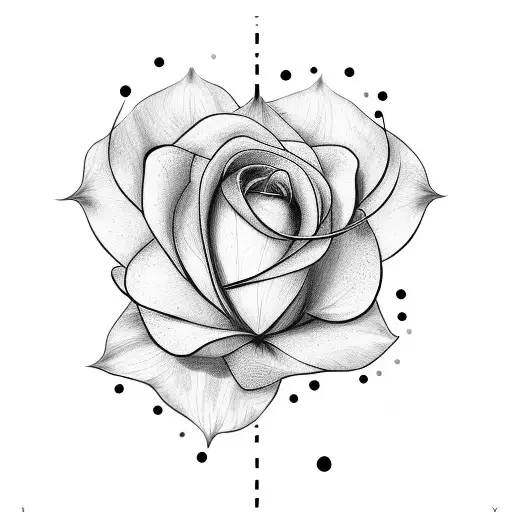 Flower Line With Inspiring Text