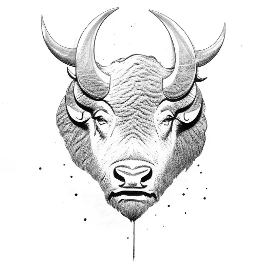 A Buffalo Silhouette Against A Backdrop Of Rolling Hills And A Setting Sun