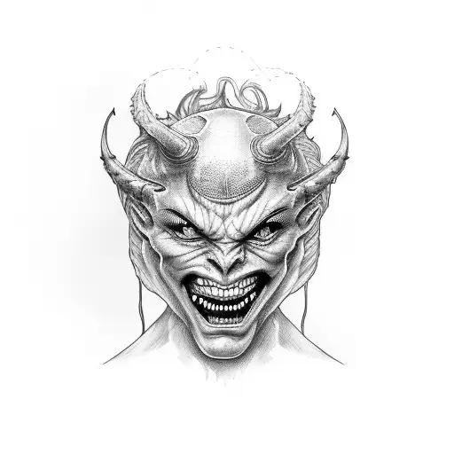 Person Fighting With Demon In Themself