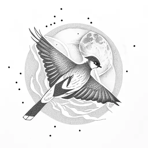 A Bird That Flies To The Moon