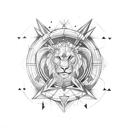 Leo Zodiac Sign With Arrows