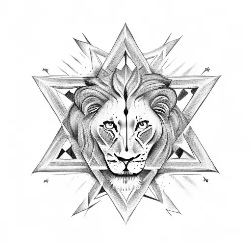 Star Of David Lion