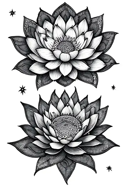 Lotus Mandala With Stars
