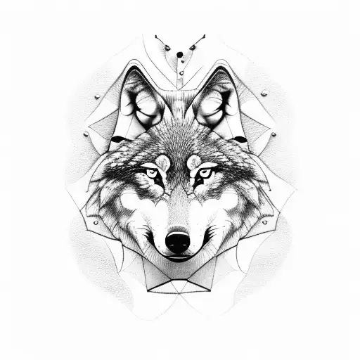 Wolf With Girly Design