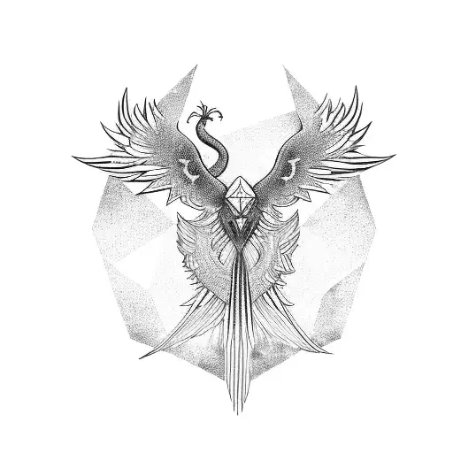 Phoenix With Sierpinski Triangle And Golden Ratio