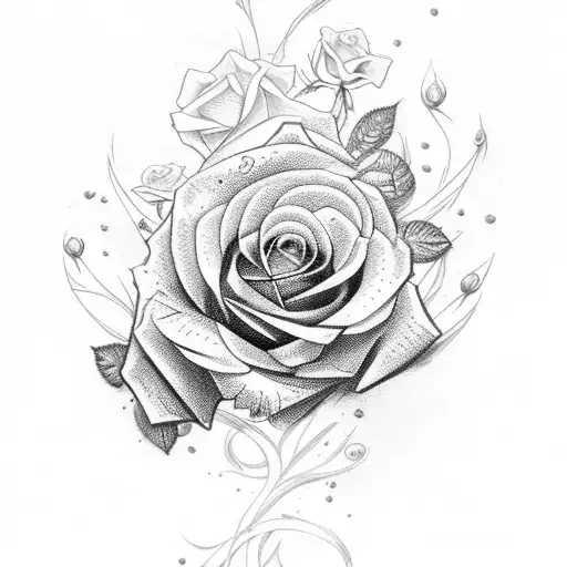 Ornaments With Roses And Roman Numerals