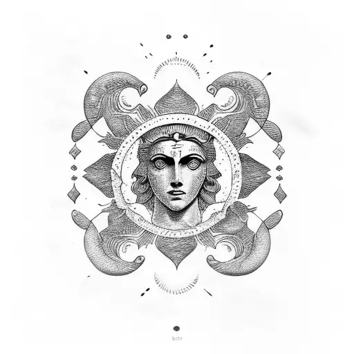 Ancient Greek Style Sun