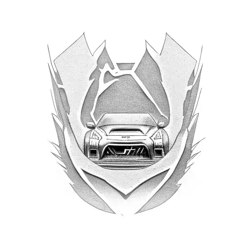 A Detailed Close-up Of The Gt-r Logo On The Hood Of A Nissan Gt-r R35 Nismo