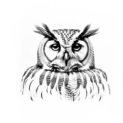 Realistic Owl Over Hidden Path Though Trees