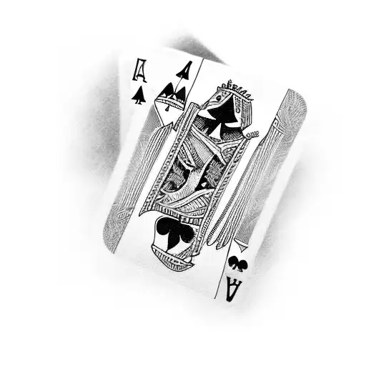 A Poker Hand With A Royal Flush Surrounded By Playing Card Suits
