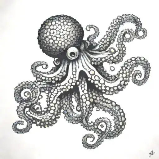 Octopus Tentacles Wrap Around A Christmas Tree Decoration