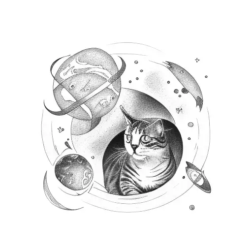 My Cat Leo On Orbit Around Earth In Low Earth Orbit