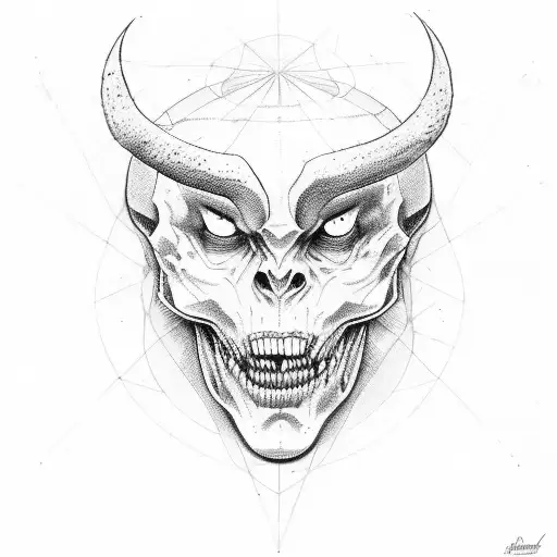 Atlas With Half Devil Face