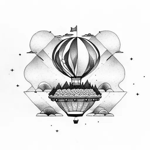 Globe In Hot Air Balloon