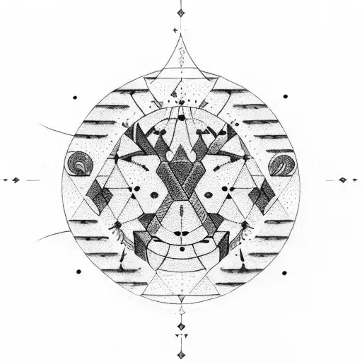 A Binary Code Pattern Forming A Zodiac Sign