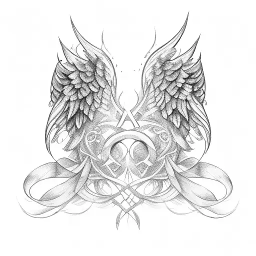 Cross With Angel Wings With The Words Unforgettable And Wing Beneth My Wings