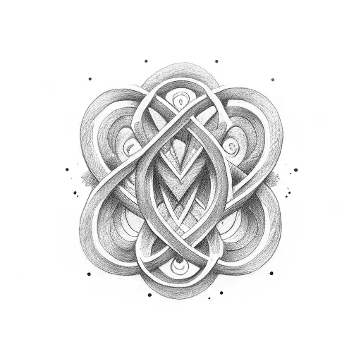 Infinity Symbol With Three Hearts In The Top Left