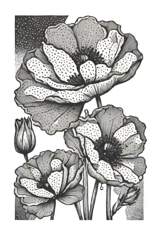 Abstract Painting Inspired By Poppies